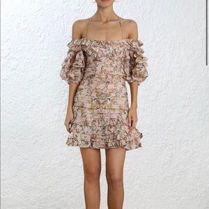 New with Tag ZIMMERMANN Painted Heart Folds Dress